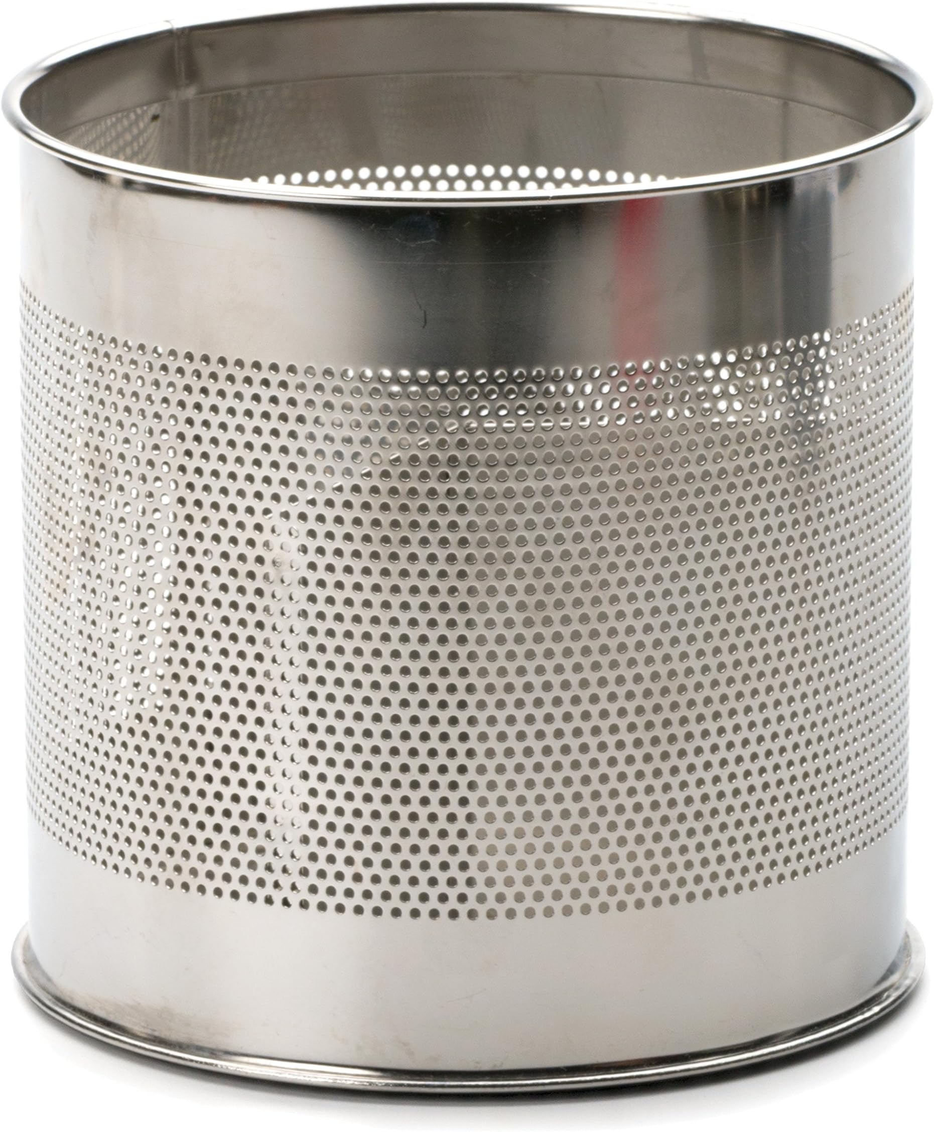 RSVP Endurance Stainless Steel Precision Pierced Kitchen Tool Caddy with Rubber Base
