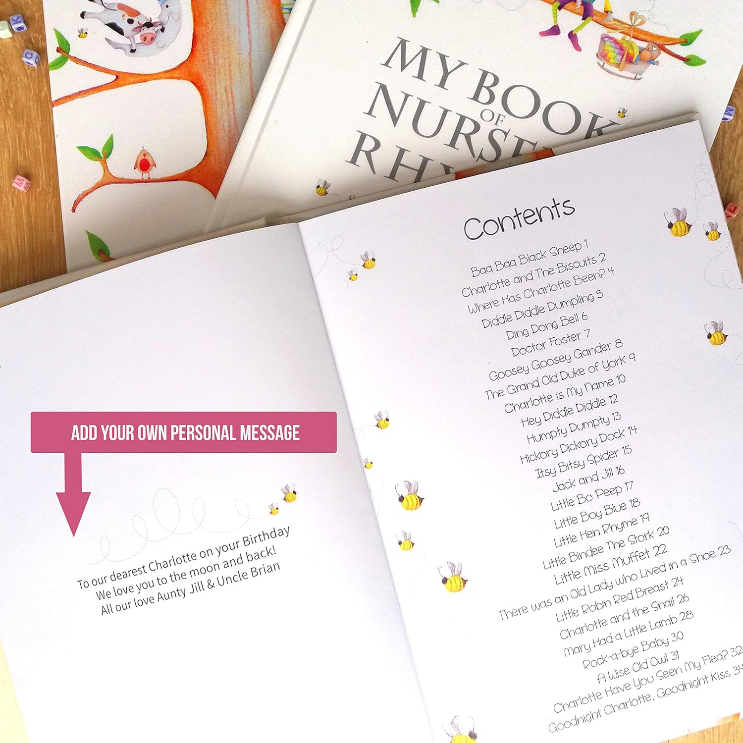 Personalized Baby or Toddler Book - My Nursery Rhymes & Poems Keepsake Deluxe Cushion Cover Version