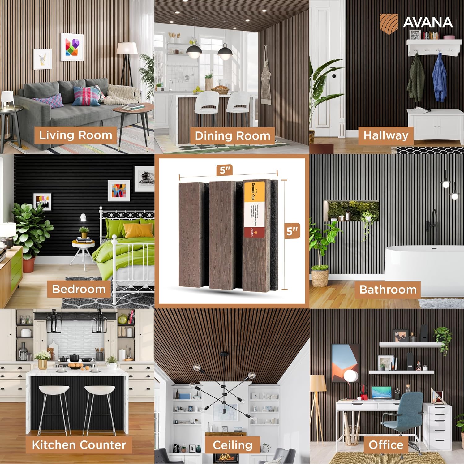 Condition photo showing Good Condition for avana acoustic wall panels color samples pack - premium wood panels for wall decor - interior sound proofing and acoustic panels 11 pcs color samples