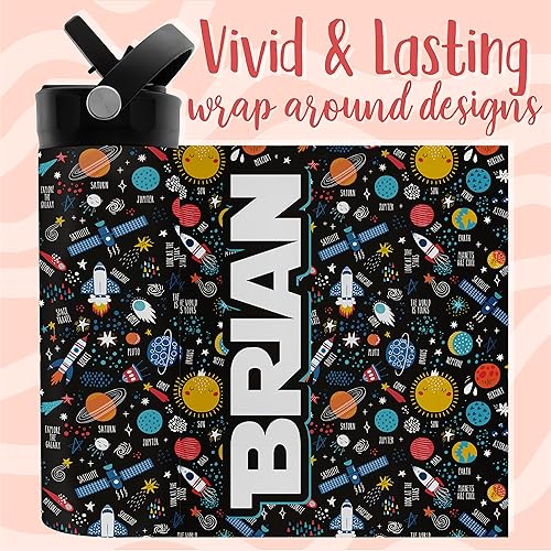 Miniatura 2 de Botella de agua personalizada para niños, 14 onzas, 14 opciones de diseño, botella de agua personalizada para niños, regalos de fin de año, regalos