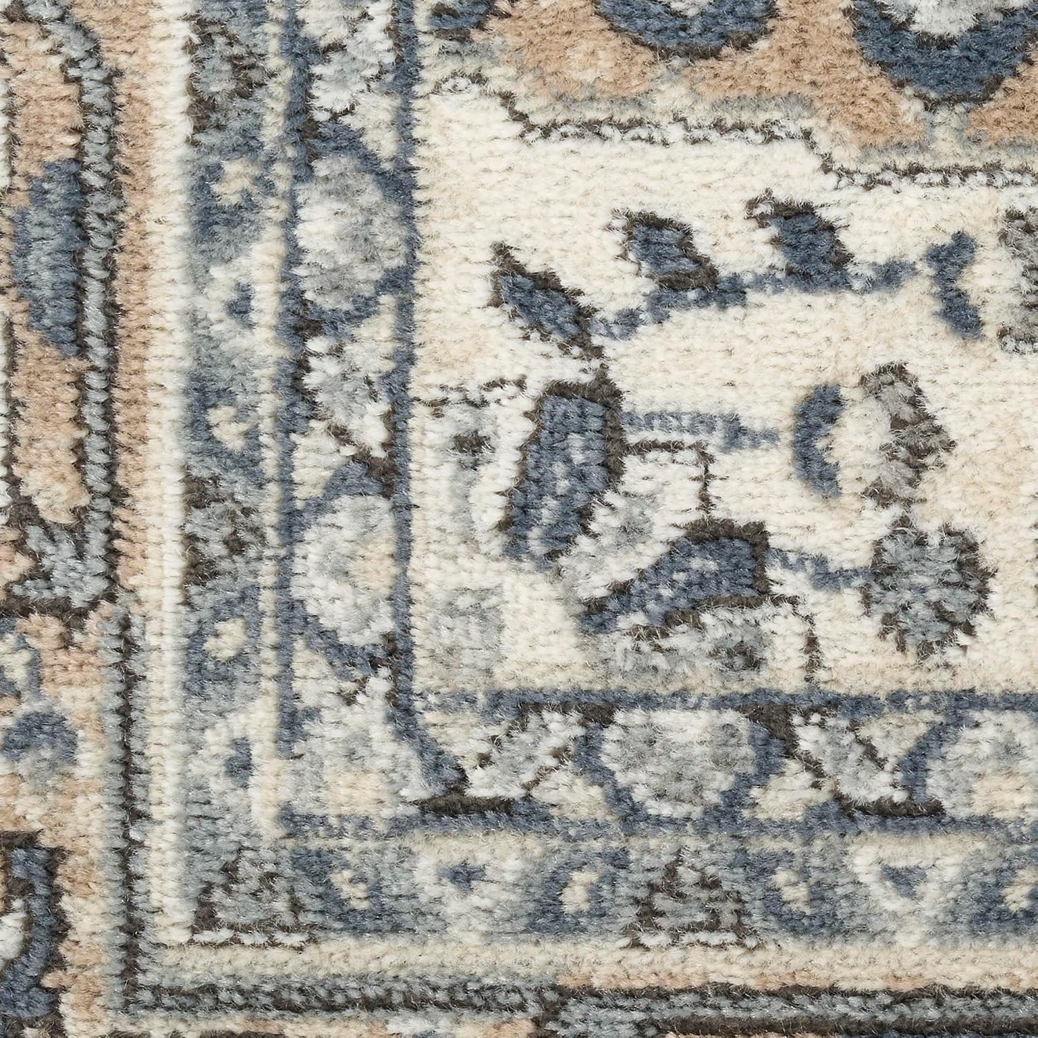 Nourison Home Concerto Ivory Taupe 5'3" x 7'3" Area Rug - Easy Clean, Non Shedding, Bed Room, Living Room, Dining Room, Kitchen (5' x 7')