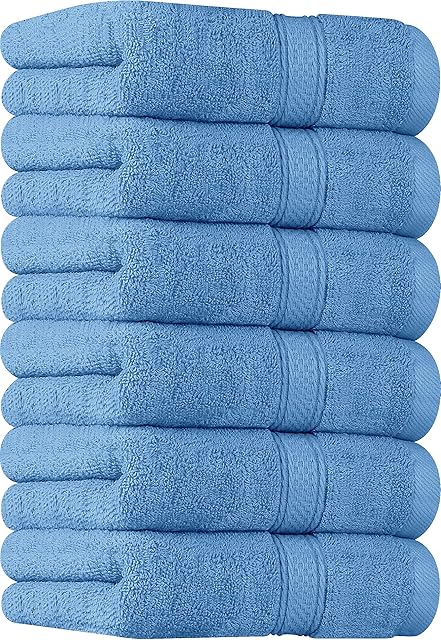 Utopia Towels - Premium Hand Towels - 100% Combed Ring Spun Cotton, Ultra Soft and Highly Absorbent, Extra Large Thick Hand towels 41 x 71 cm, Hotel & Spa Quality Hand Towels (6-Pack) (Electric Blue)