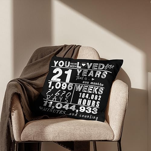 Miniatura 5 de Decoraciones de cumpleaños 21 para ella, regalos de feliz cumpleaños 21 para ella, los mejores regalos para niñas de 21 años, regalos únicos de