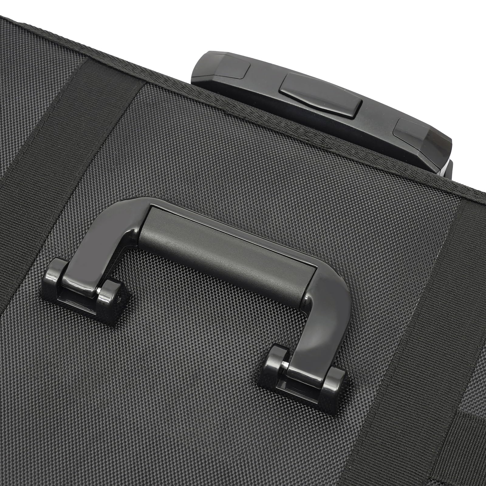 2 in 1 Kosmetikkoffer Trolley, Make up Koffer mit Rädern, Professioneller Schminkkoffer Beauty Case Nageldesign Koffer, Multikoffer Ideal für Reisen, Friseure, Visagisten, Schwarz