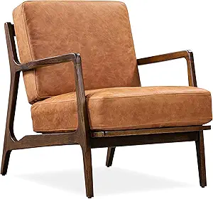 POLY & BARK Verity Lounge Chair, Single, Cognac Tan