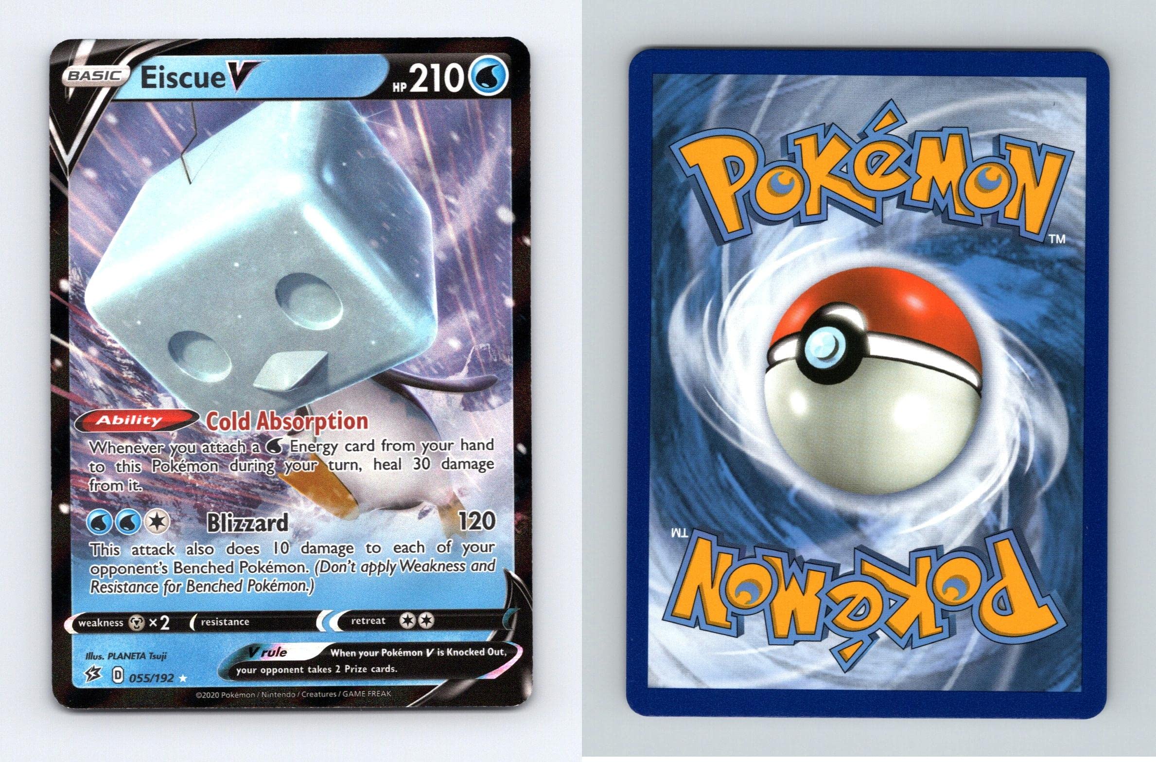 Pokémon EISCUE V 55/192 REBEL CLASH SWSH2 Trading Card: Amazon.de: Toys
