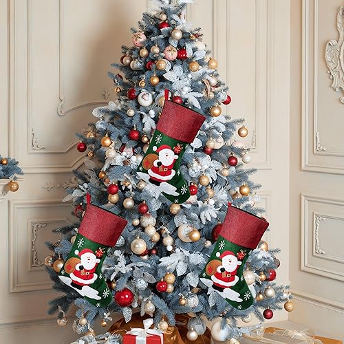 Miniatura 7 de Medias de Navidad personalizadas con nombres para decoración de Navidad, adornos de Papá Noel