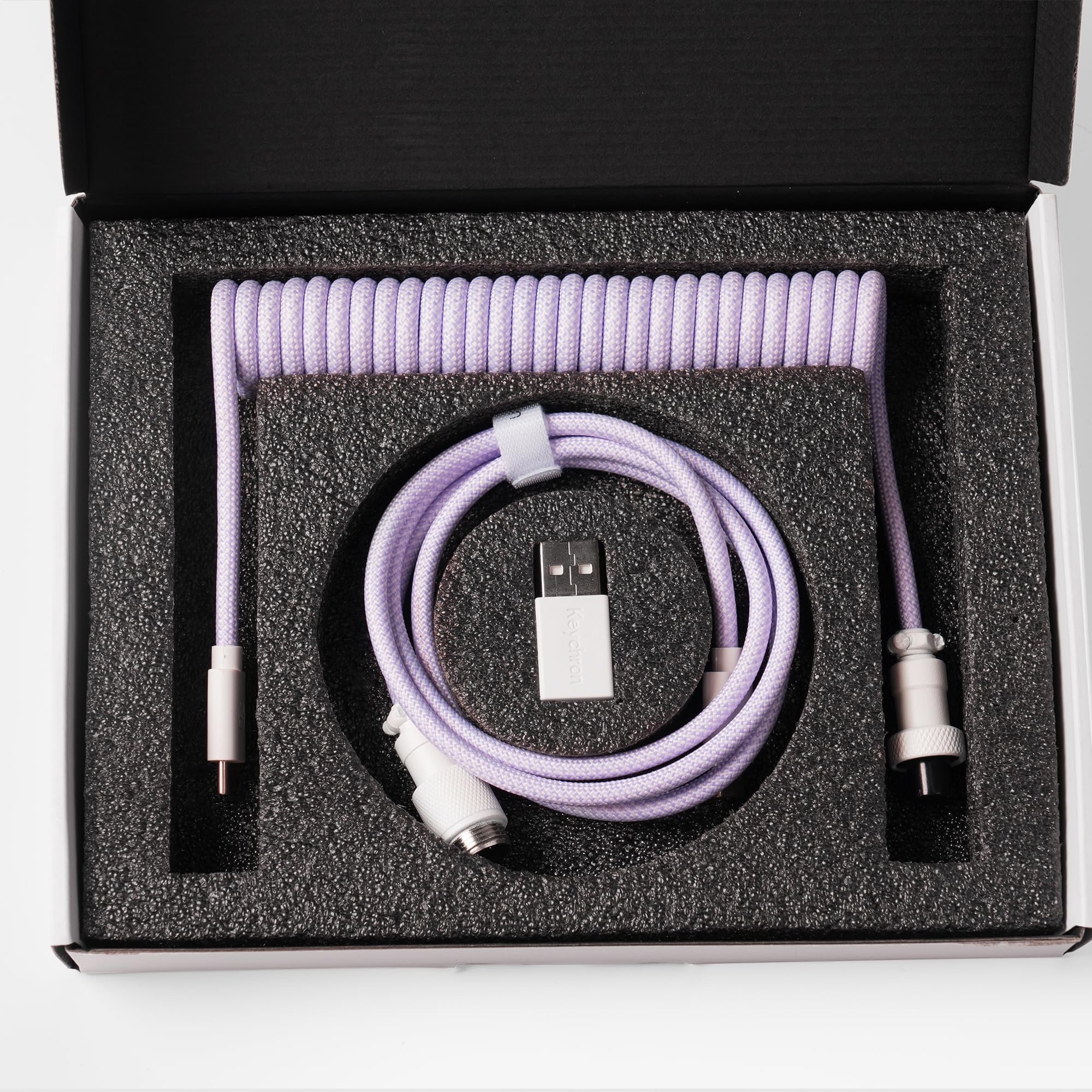 Amazon.co.jp: Keychron 8KHz コイル状USB-Cケーブル メカニカル