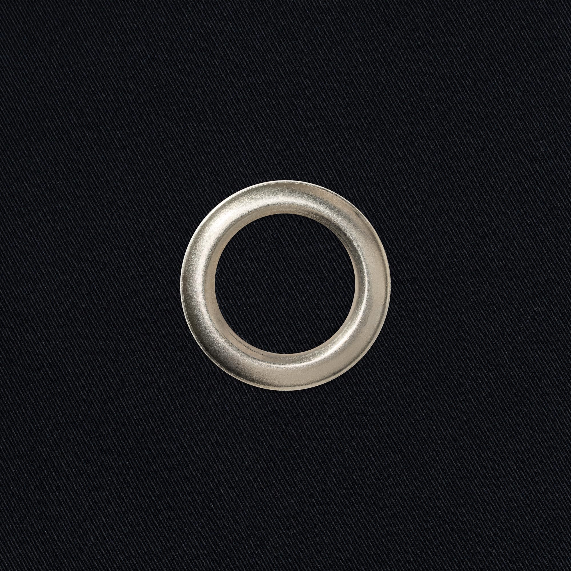 Classic Collection - Paños para botellas con anillo de metal para cubos de hielo, algodón, 42 cm, agujero en la esquina (negro con anillo plateado, paquete de 5)