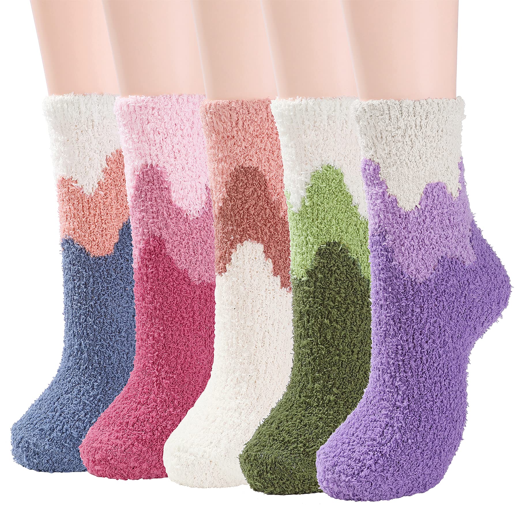Zando Women's Soft Fuzzy Socks - Thick, Warm, Fluffy, Comfy Home Sleeping Socks