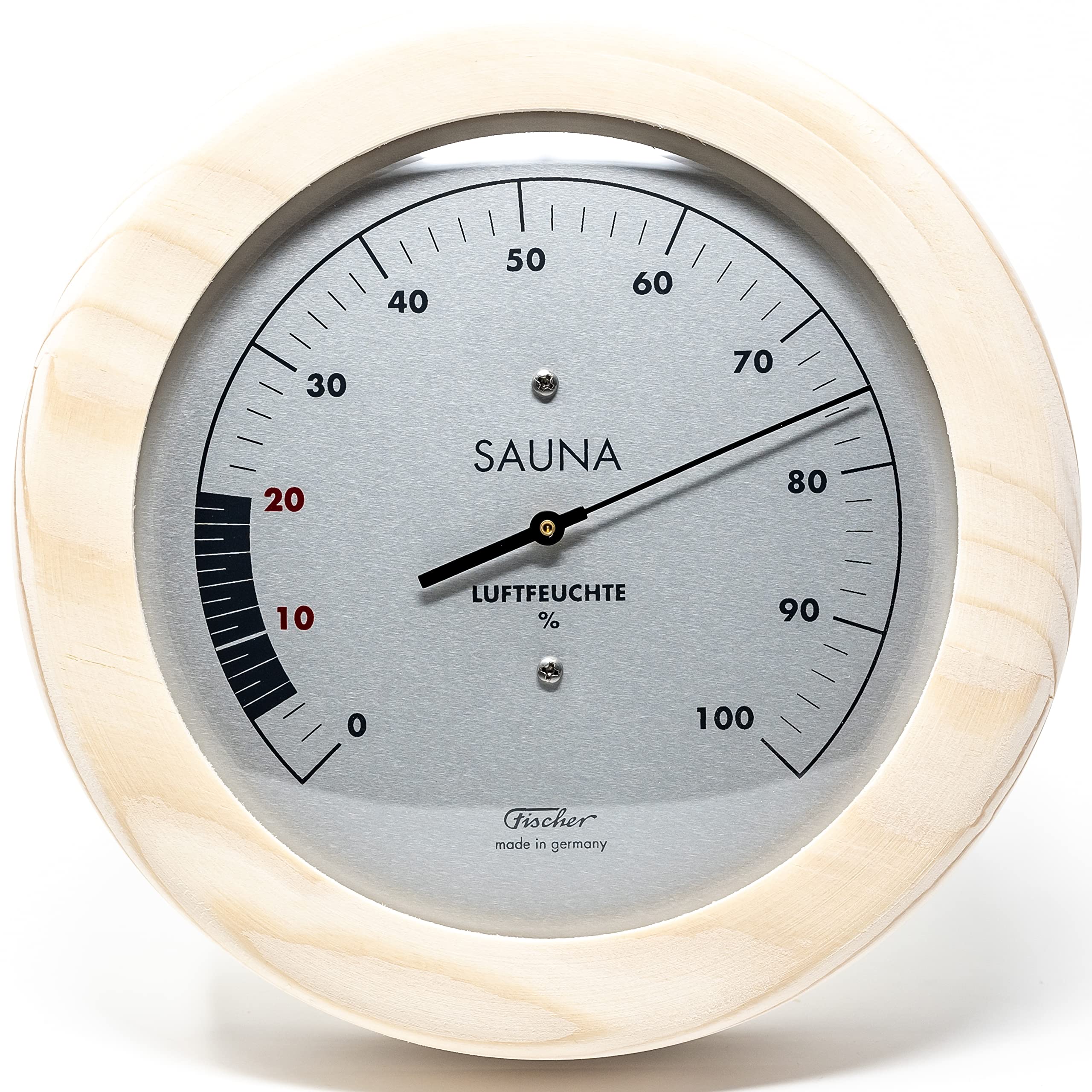 Fischer 196H-03, Sauna-Hygrometer synthetisch, Kiefer-Gehäuse, Messstation