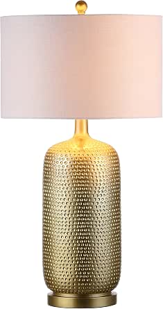 Jonathan Y Sophia 30" Modern Resin and Metal Table Lamp Bedside, Gold