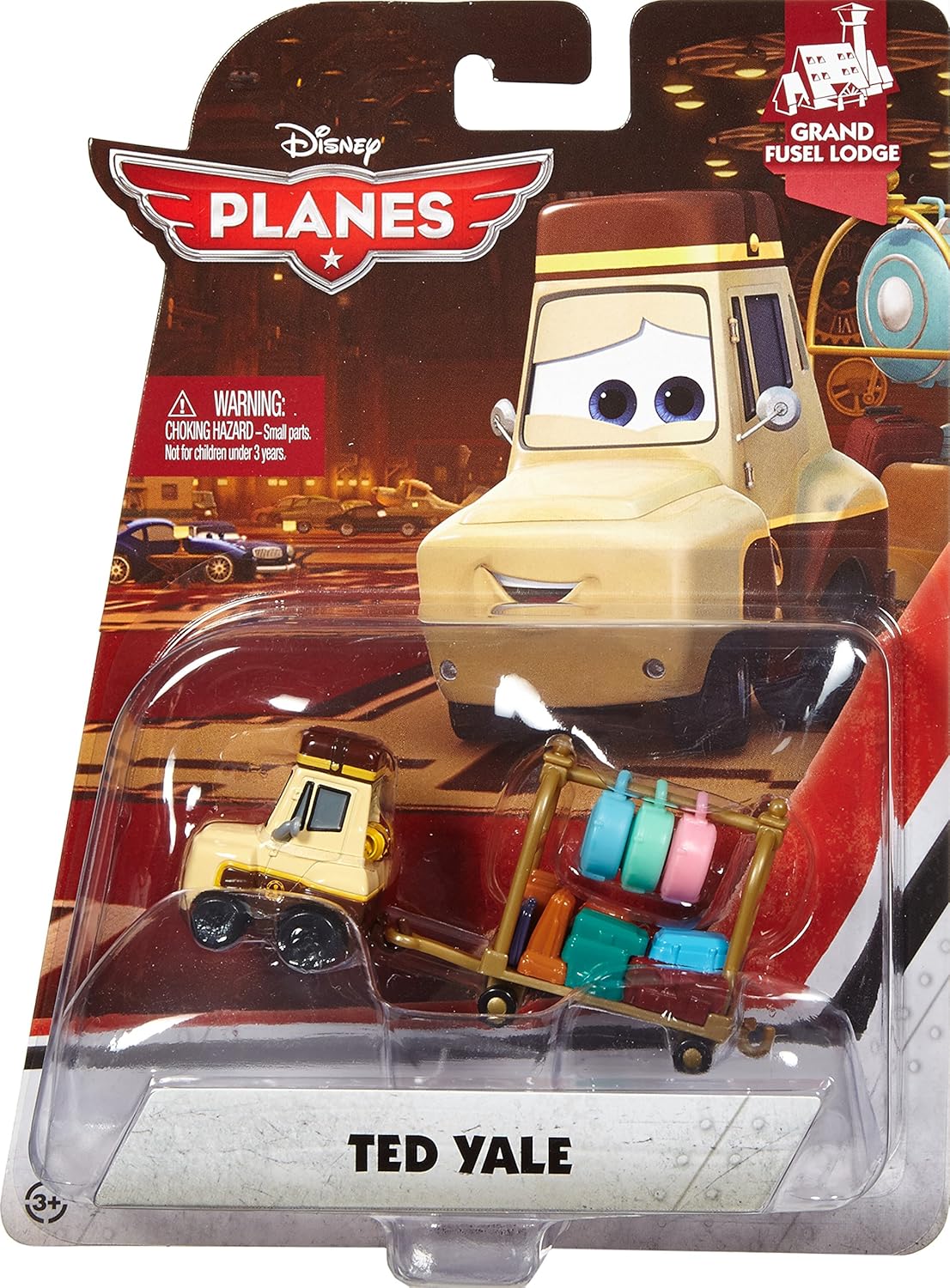 Mattel Mattel Disney Planes Ted Yale with Luggage Cart Diecast Vehicle