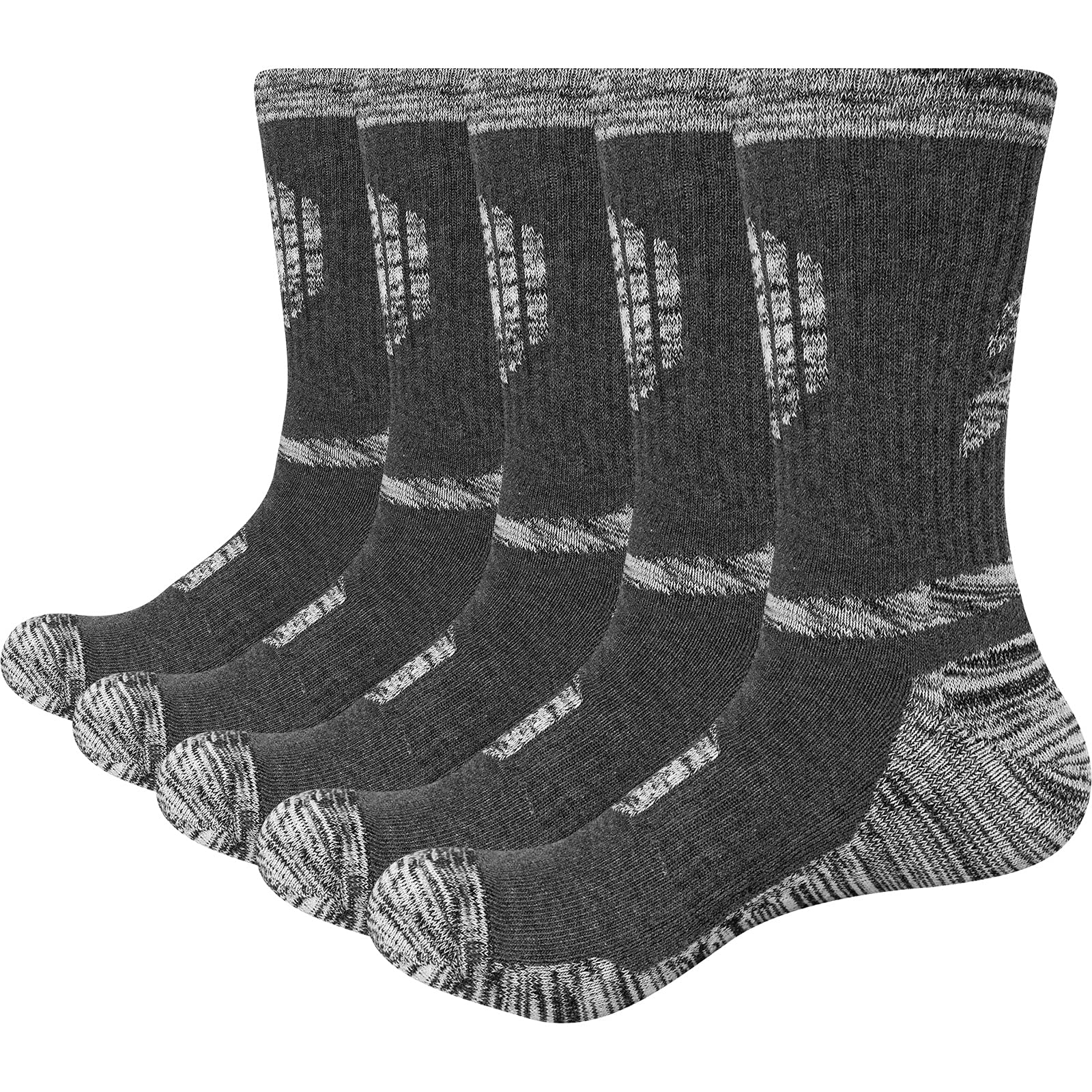 YUEDGEWomen's Hiking Socks Moisture Wicking Gym Fitness Athletic Socks Casual Cushion Crew Socks for Women Size 5-12