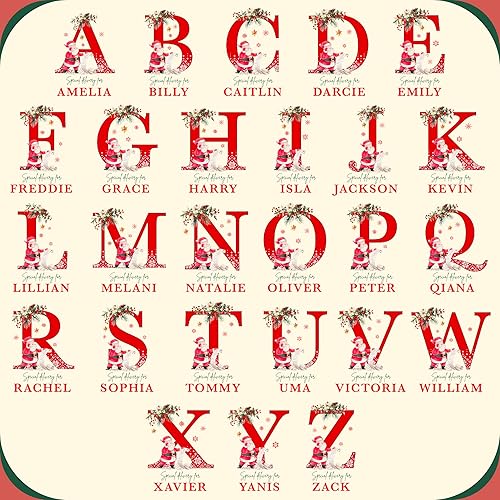 Miniatura 2 de Saco de Santa de Navidad inicial personalizado, bolsa de regalo de Navidad personalizada, bolsa de cordón con monograma