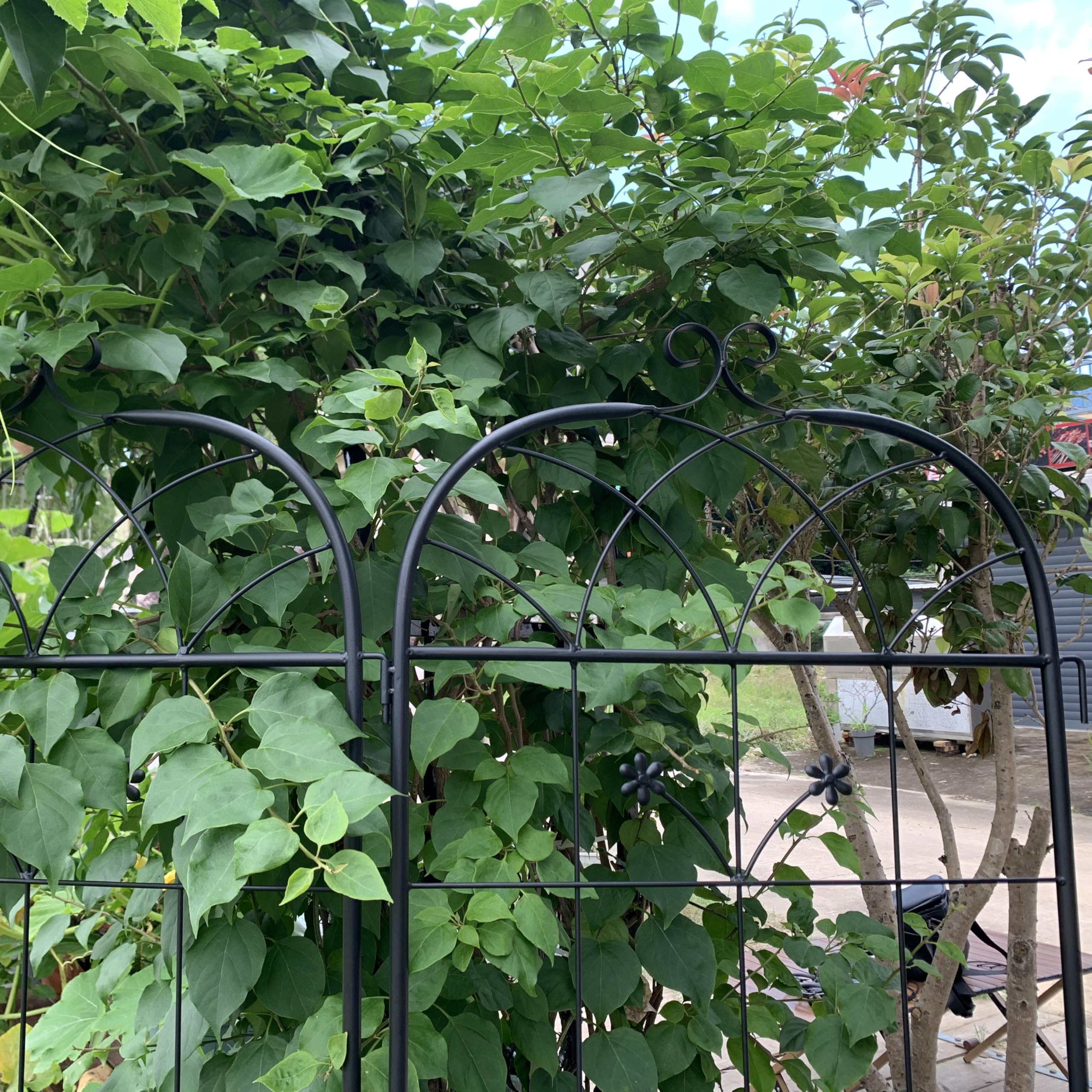 vutizal Metalowa kratka na rośliny pnące, 180 cm wysokości, 2 sztuki, pergola na róże i bluszcz, pomoc dla roślin doniczkowych, ochrona przed wzrokiem na taras i balkon