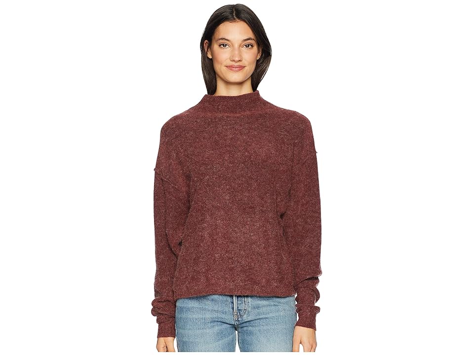 

Free People Break Away Pullover (Dark Pink) Women's Long Sleeve Pullover