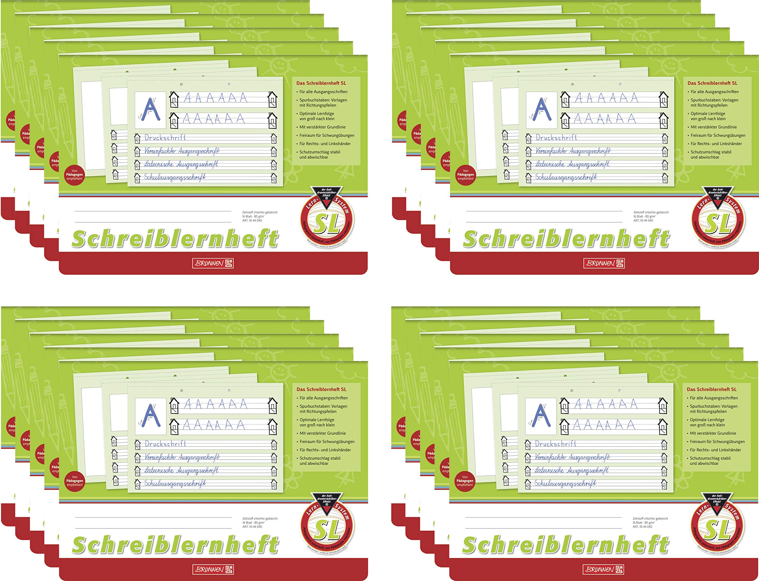 Brunnen Schreiblernheft (20 Hefte, Lineatur SL) [Haushaltswaren]