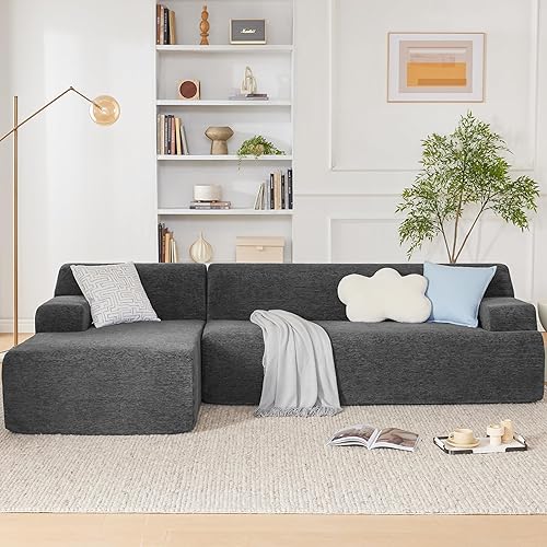 Miniatura 11 de Sofá modular de 108 pulgadas, sofá modular de nube con asiento profundo, moderno sofá modular en forma de L con diván, sofás tapizados sin hueso