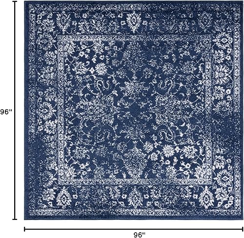 Miniatura 236 de Safavieh colección Adirondack - Alfombra de área, 6 x 9 pies, gris y azul, diseño oriental desgastado, no desprende pelusa, fácil cuidado, ideal
