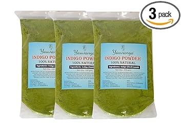 Yauvanya 100% pure Indigo Powder - 300 gms (3 packets of 100 gms each)