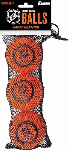 Miniatura 57 de Franklin Sports NHL - Pelotas de hockey de calle, sin rebote para calle al aire libre + pelotas de hockey sobre ruedas, tamaño oficial para jóvenes