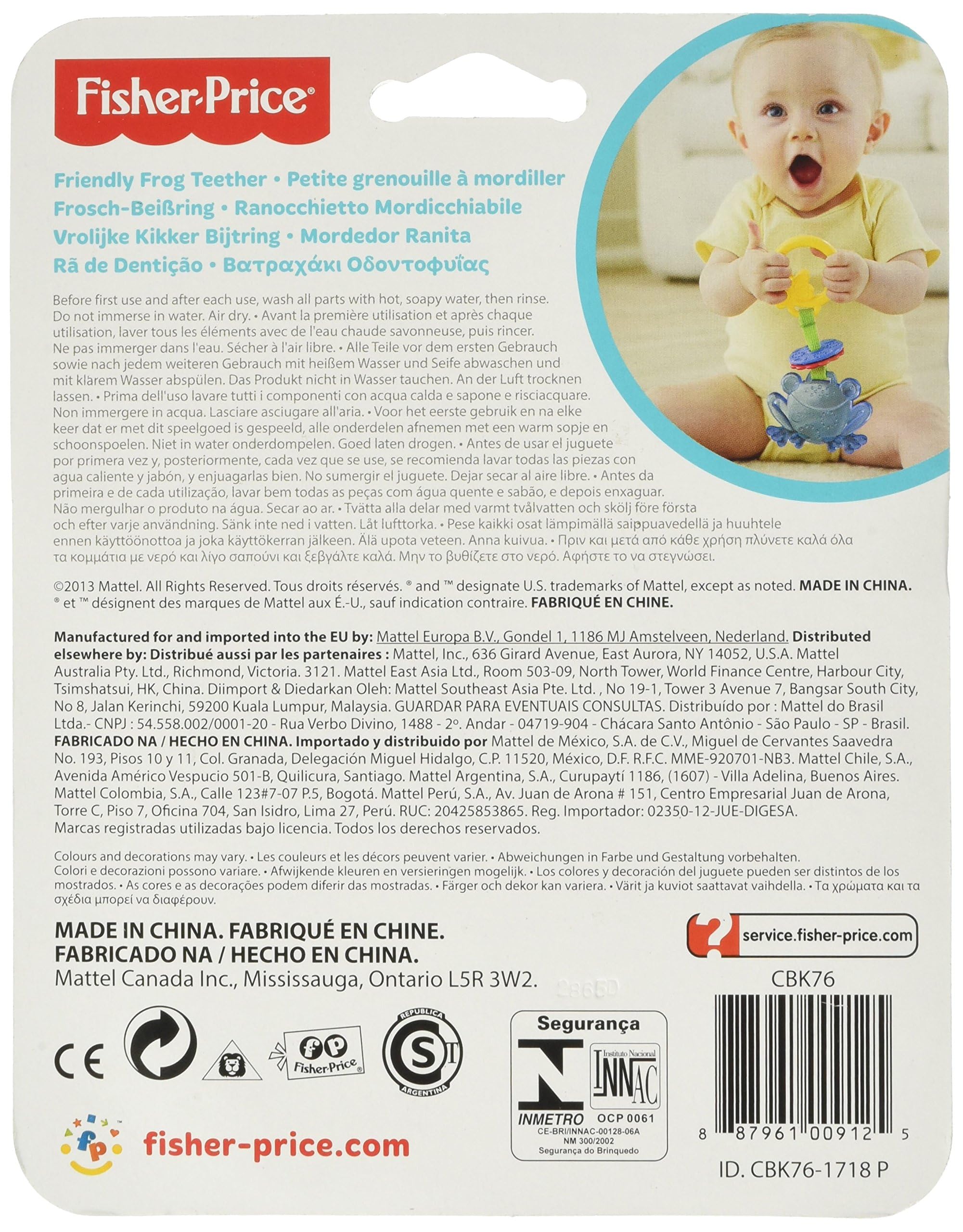 Fisher Price - Friendly Frog Teether (Cbk76)