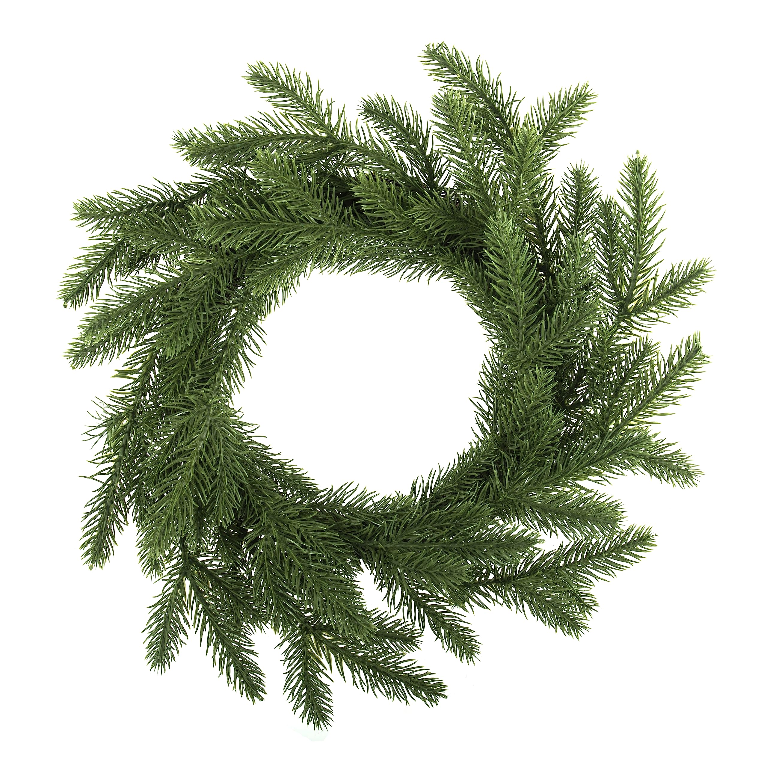 30cm Green Artificial Spruce Pine Wreath Base - Christmas Door Decoration