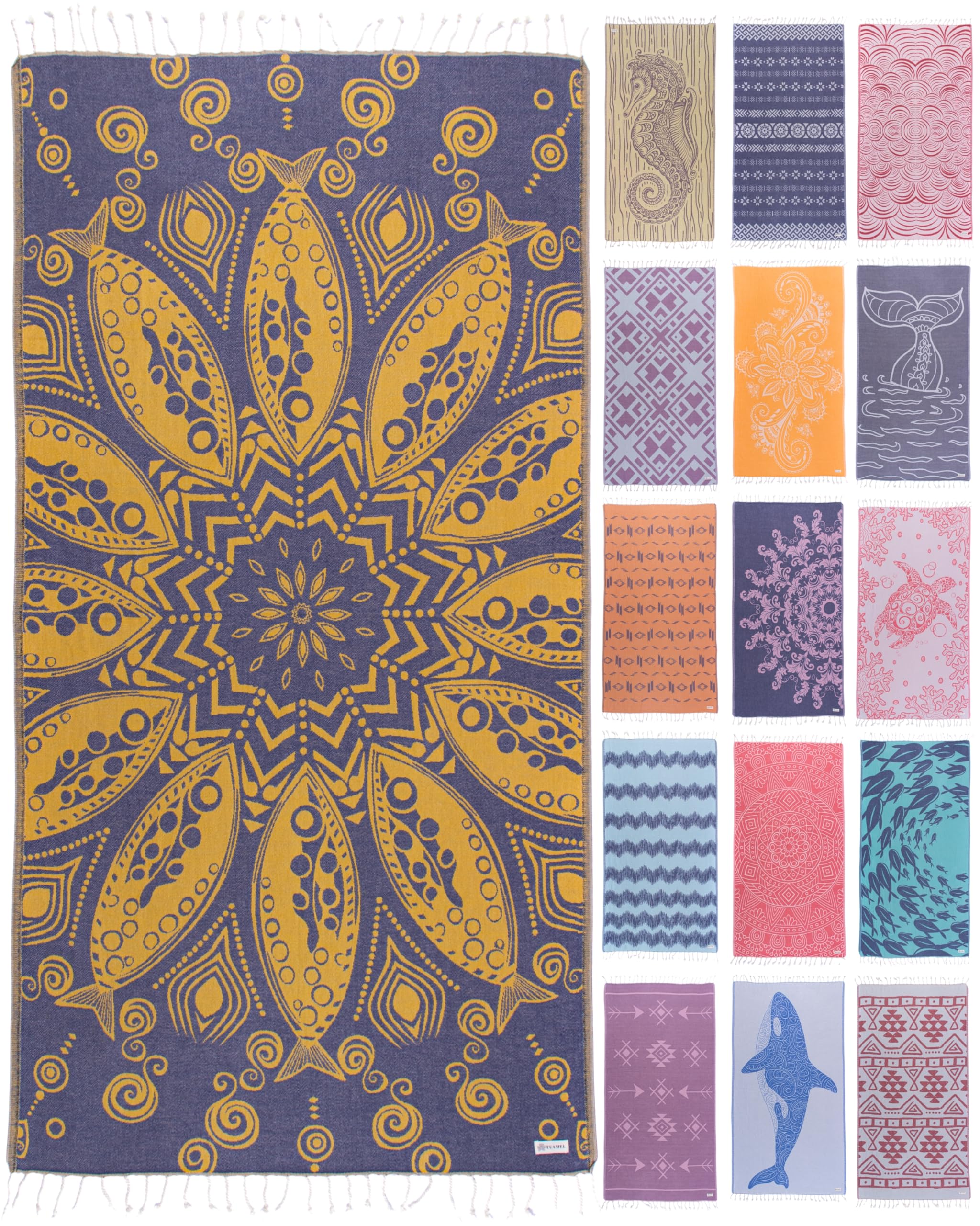Compact Travel Beach Towel - 69x37 Inch Quick Dry Towel, Sand Resistant & Lightweight For Pool & Beach