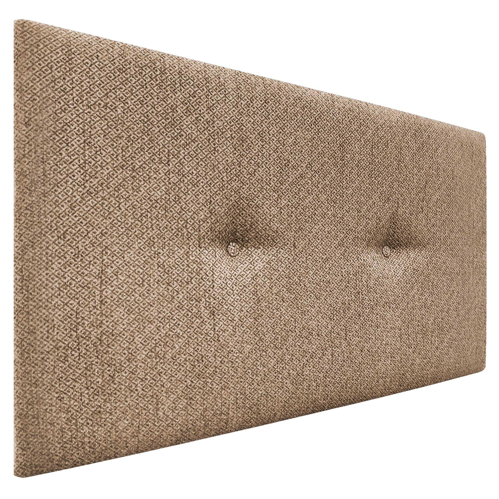 DHOME Tête de Lit Tapissée en Tissu Luxury Uni avec Boutons Tête de Lit Capitonnée pour Lit de Luxe (Golden Wood, 95x50cm)