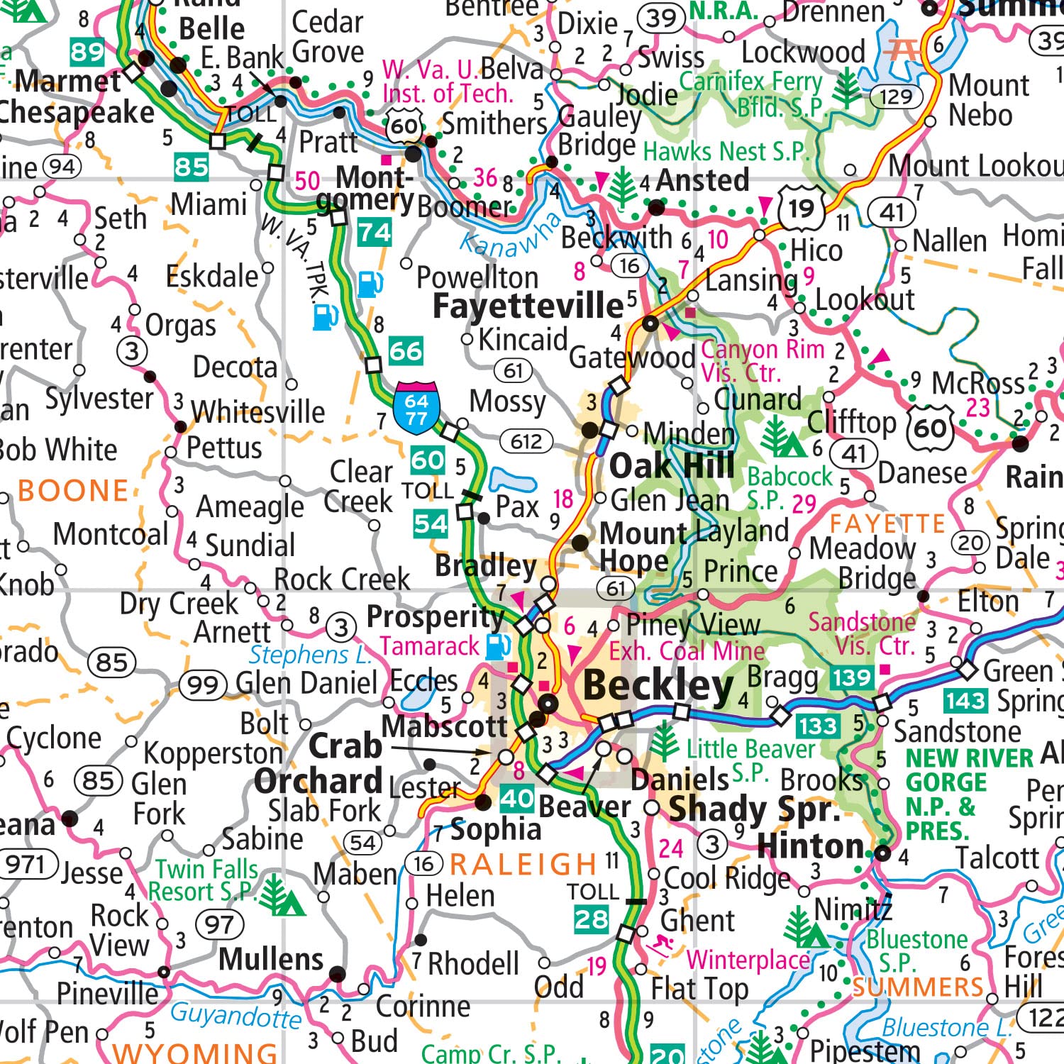 Rand McNally Easy to Fold: West Virginia Laminated Map - Image 4