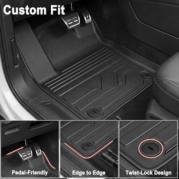 KARPAL Floor Mats for 2018-2026 Volkswagen Atlas 7 Seats Bench Seating