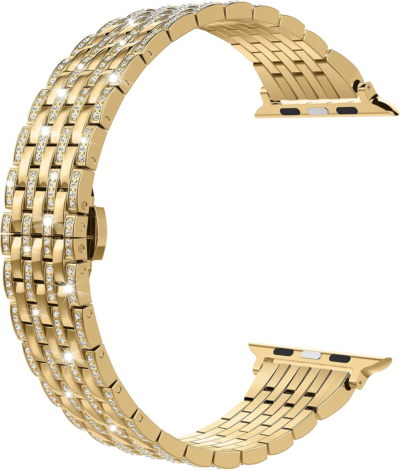 Wearlizer Compatible Apple Watch Band Women 38/40/41/42/44/45/49mm Crystal Rhinestone Diamond Band Luxury Stainless Steel Metal Bracelet Strap for iWatch Series 11 10 9 8 7 6 5 4 3 SE/Ultra 3 2 1