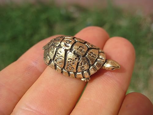 Miniatura 4 de Latón Tortuga Amuleto Estatua Buena Suerte Charm Tailandia Bendición Budista