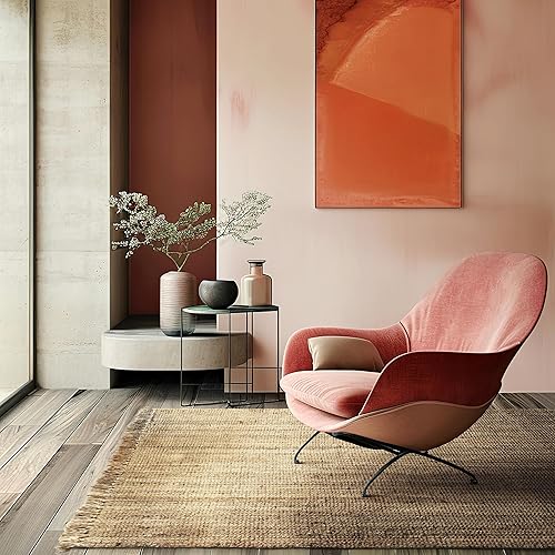 nuLOOM - Alfombra gruesa de yute Daniela Farmhouse, cuadrada, de 6 pies, color natural