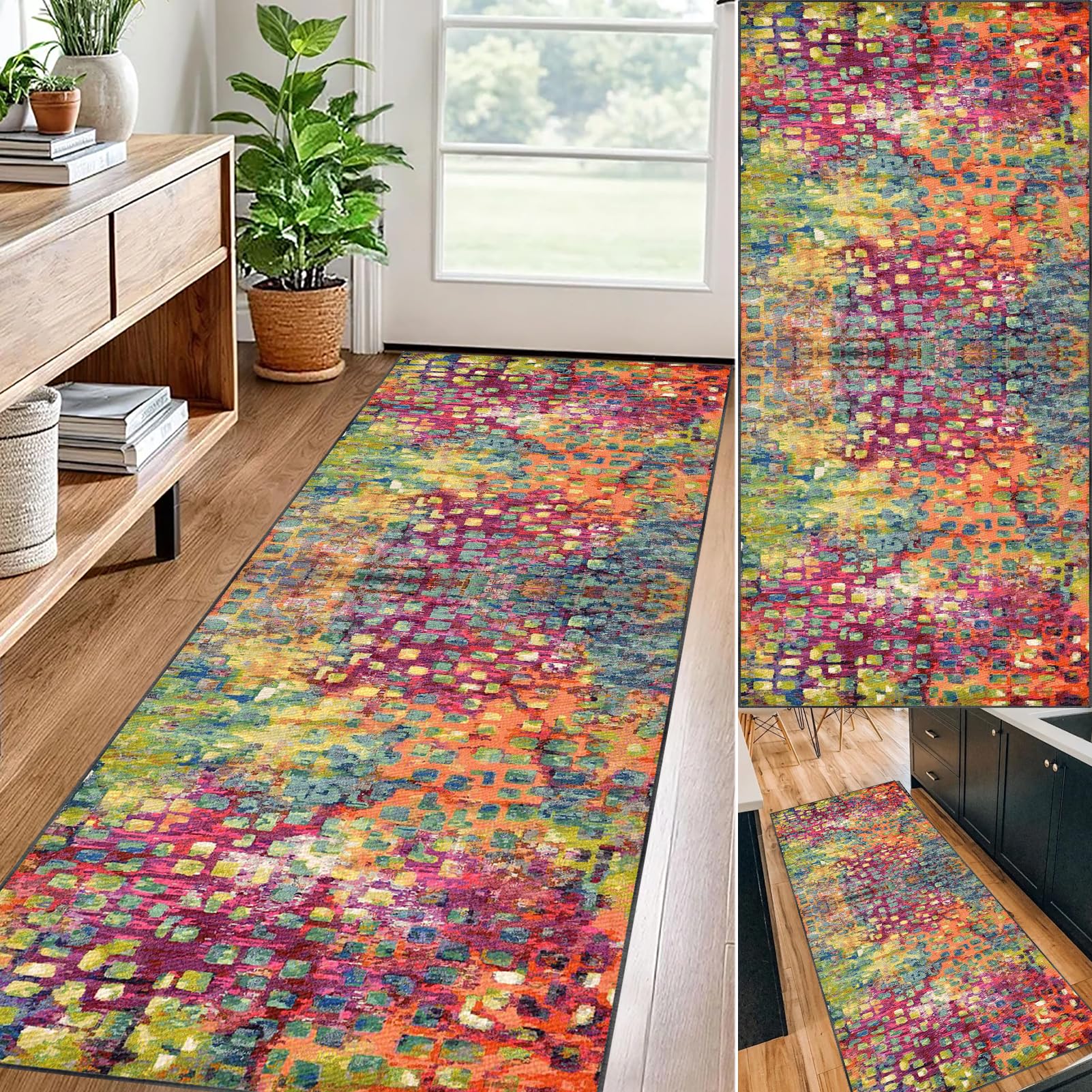 Runner Rugs for Hallway Kitchen Carpet Runners Non Slip Washable Hall Runner Rugs Long Hallway Rug Carpet Floor Mat for Hallway Entryway Laundry Room Living Room Area Rug Narrow Rugs 40 x 100 cm โ image 1