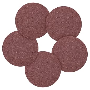 25 Pcs 5 Inch Sanding Disc 36 Grit Round Hook and Loop Sandpaper Fit for Orbital Sander or Automotive Car Repairing, Grinding and Polishing, Red