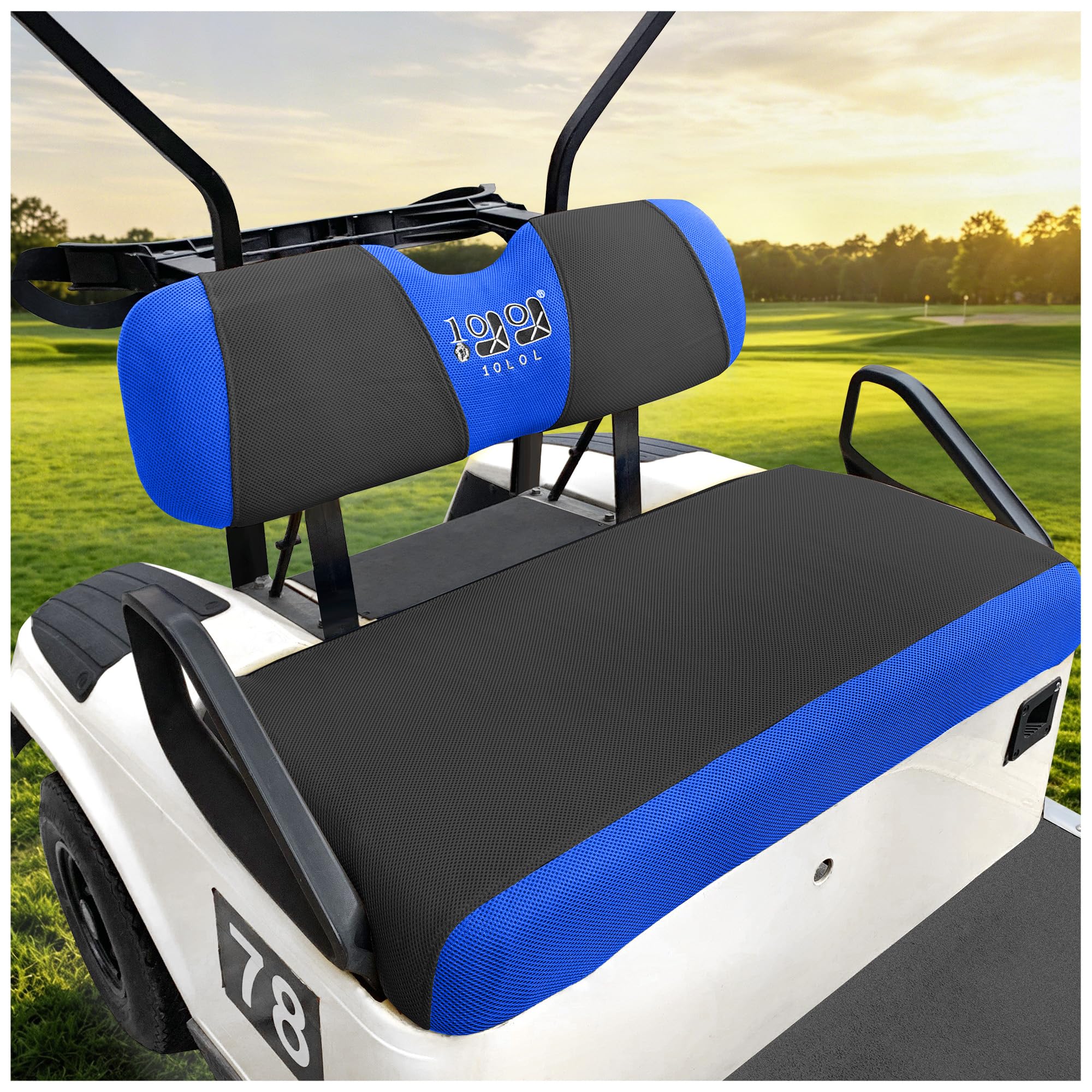 Photo 1 of 10L0L Golf Cart Seat Covers Black/Blue