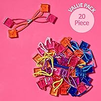 Vista 6 de 20 piezas de colectores de cola de caballo en cubo surtidos, cubos de cola de caballo con cuentas gemelas, elásticos para el cabello con cuentas