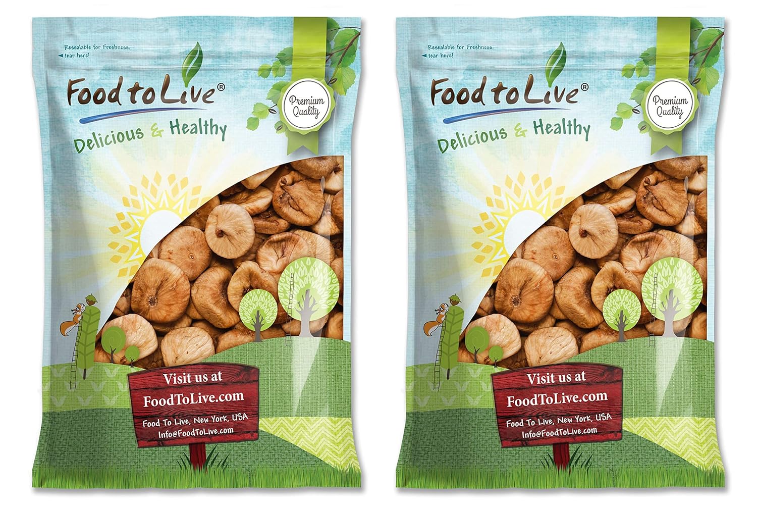 Food to Live Turkish Smyrna Figs, 14 Pounds – Sun-Dried, Unsulfured, Unsweetened, Kosher, Vegan, Bulk. Soft Chewy Texture. Dried Fruit Snack. Rich in Fiber, Potassium. Great for Baking, Yogurt.