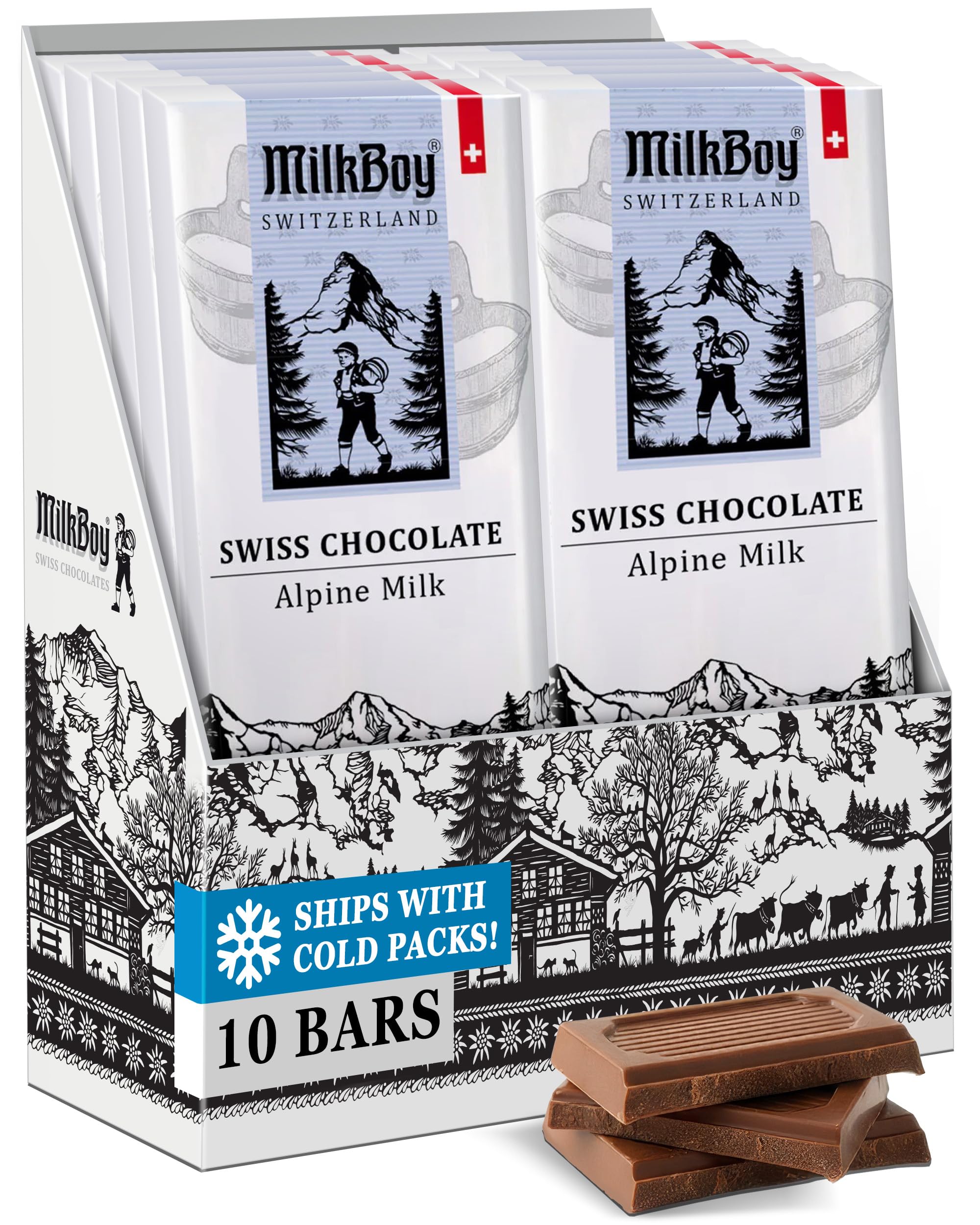 Amazon.com : MilkBoy Swiss Chocolates Alpine Milk Chocolate Bars