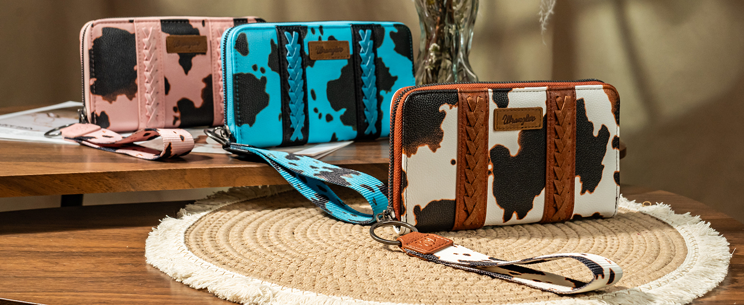Amazon.com: Montana West × Wrangler Wristlet Western Wallet Cow