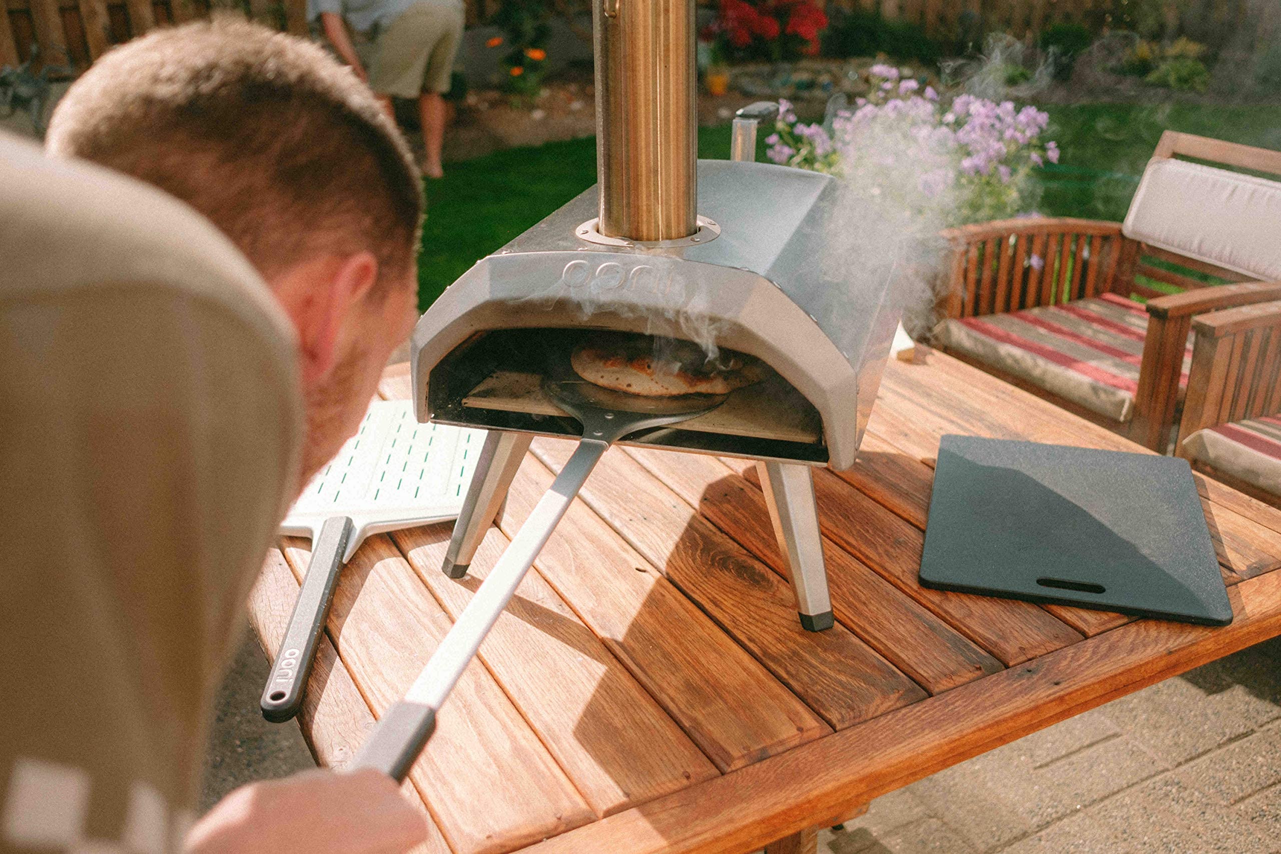 Ooni Pizza Turning Peel Long Handle Lightweight Metal Pizza Peel for