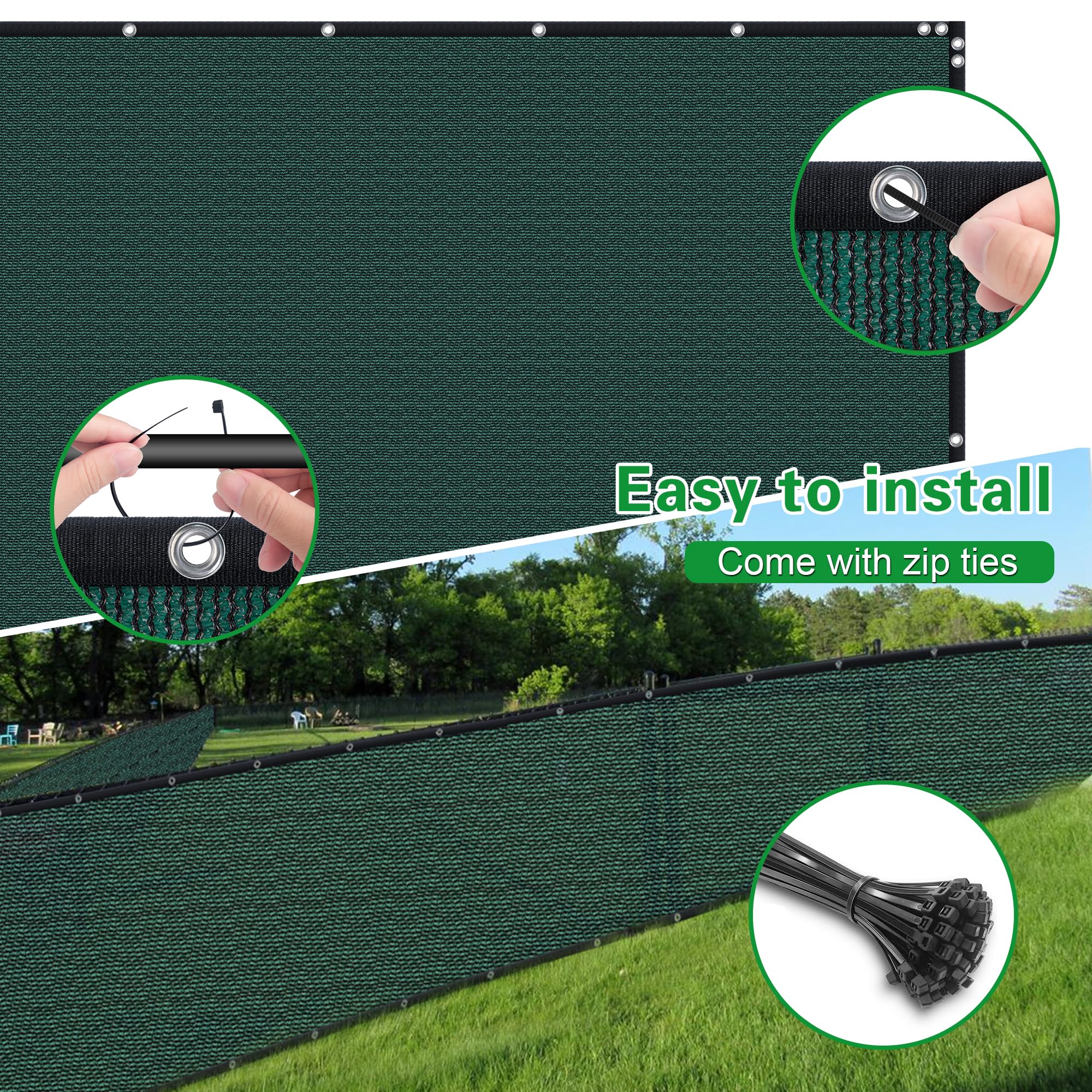 Recinzione Per Privacy Da Giardino 1,8x1,5 M – Schermo In HDPE 170g/m² – Blocco 90% Vista – Per Balcone, Terrazzo E Patio - 4