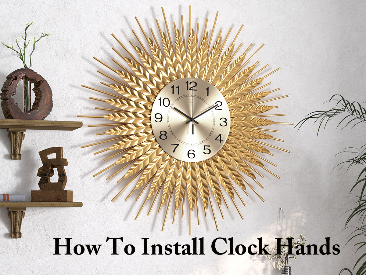 Mid Century Modern Copper Wall Clock – Silent Art Deco Hanging Clock, Battery Operated