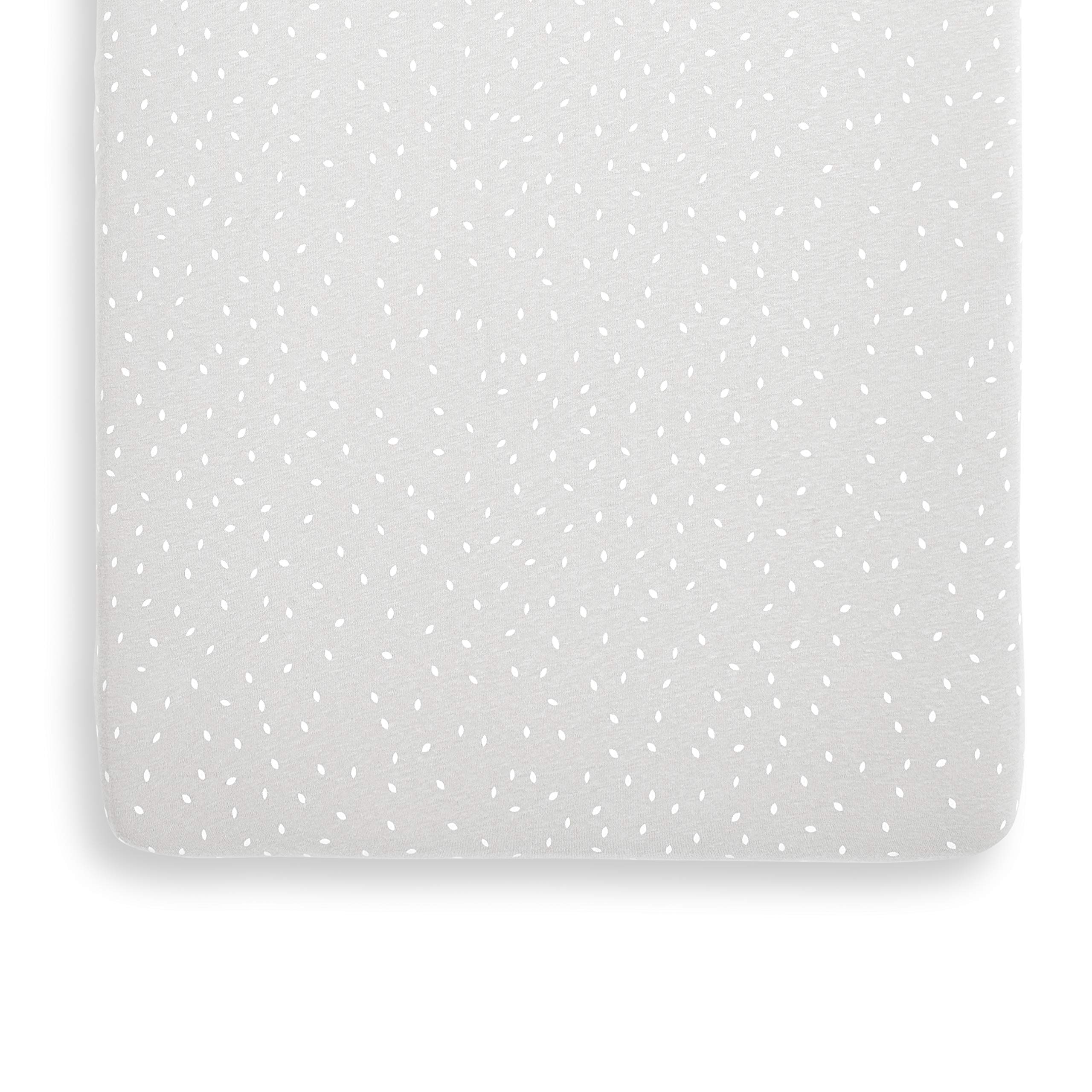 The Little Green Sheep Organic Crib Fitted Sheet - Dove Rice