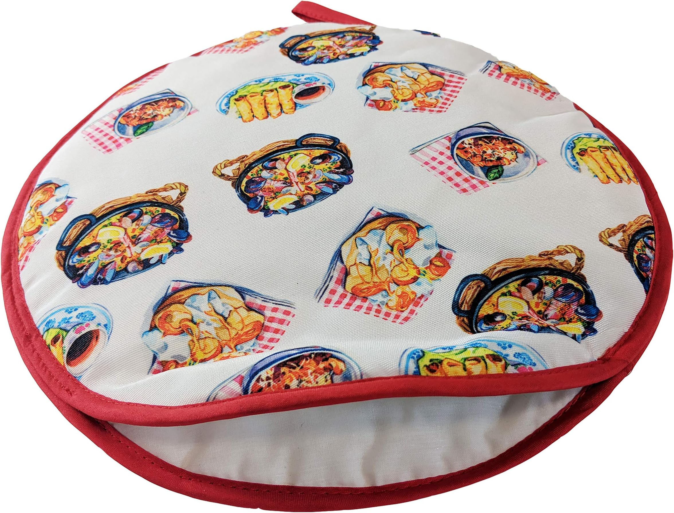 MABUA 12 Inches Tortilla Warmer Insulated and Microwaveable, Fabric Pouch Keeps Them Warm for up to One Hour! Perfect Holder for Bread, Tortillas, Roti, Patacones, Tostones, Empanadas, Arepas and Corn