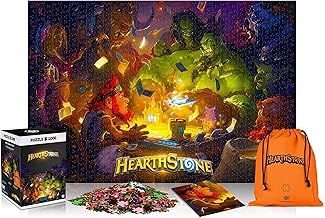 Hearthstone: Heroes of Warcraft | 1000 Piece Jigsaw Puzzle | Includes Poster and Bag | 68 x 48 | for Adults & Kids Age 14 Years and Up | Perfect for Christmas and Birthday Present | Game-Artwork