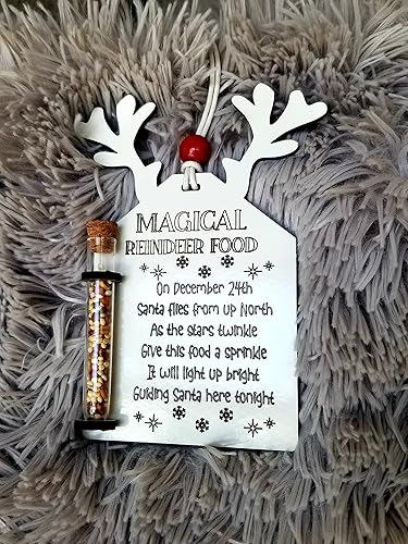 Handmade Magical Reindeer Food Christmas Ornament - Gift Box Included - Gift for Kids - Holiday Ornament - Handmade Christmas Ornament for the