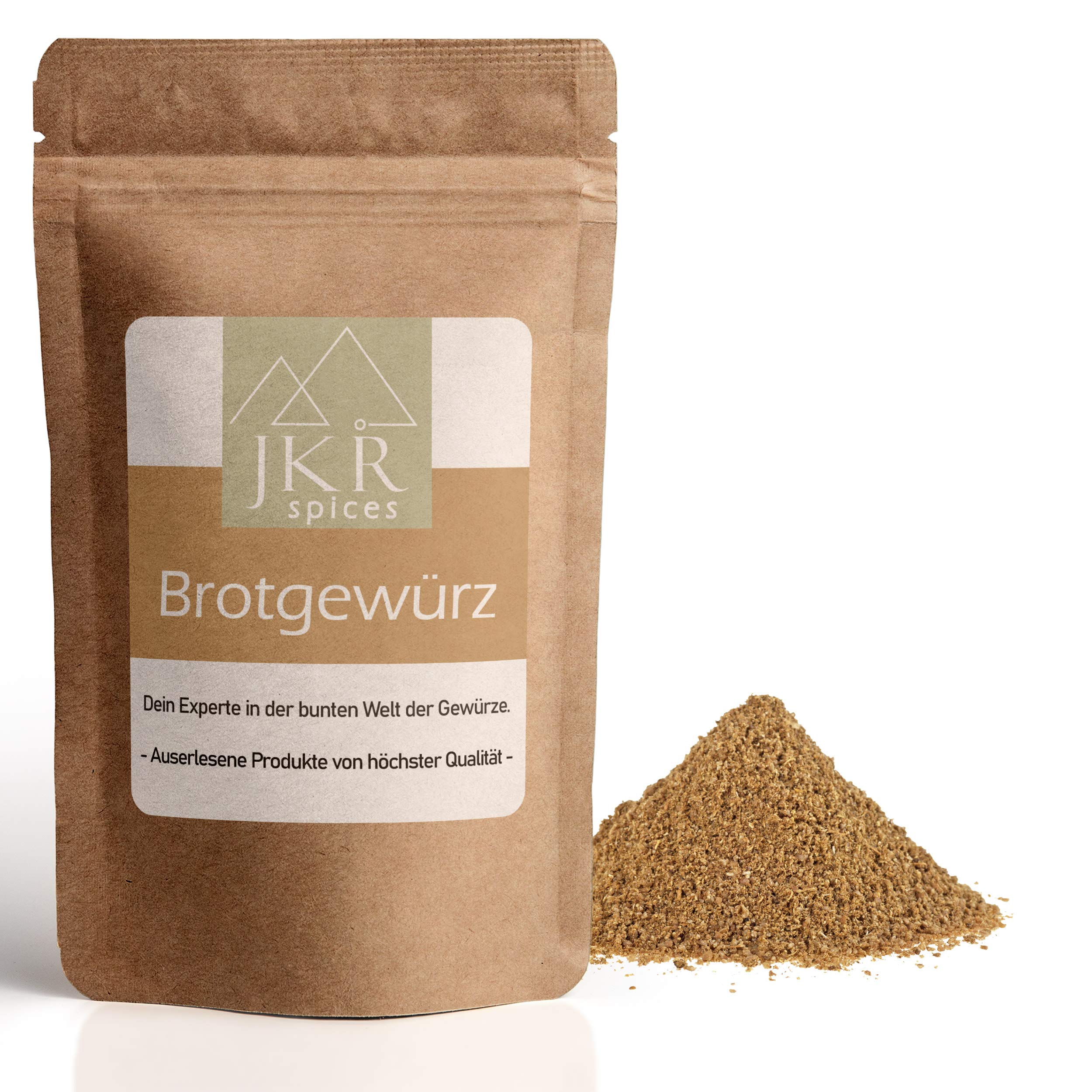 JKR Spices Brotgewürz 500g - CO² neutral Verpackt - fein gemahlene Brotgewürzmischung - Brot Gewürze zum Verfeinern von Brot, Brötchen und feinen Backwaren - Qualitäts Brotgewürze